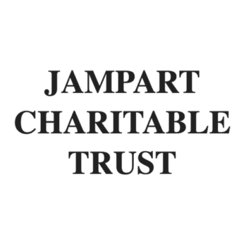 A black and white image of the jampart charitable trust.