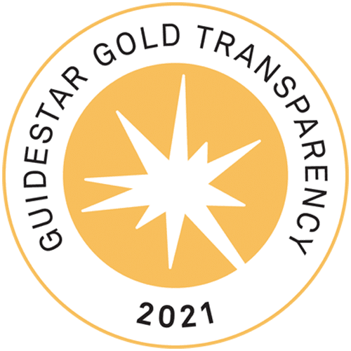 A badge that says guidestar gold transparency 2 0 2 1.