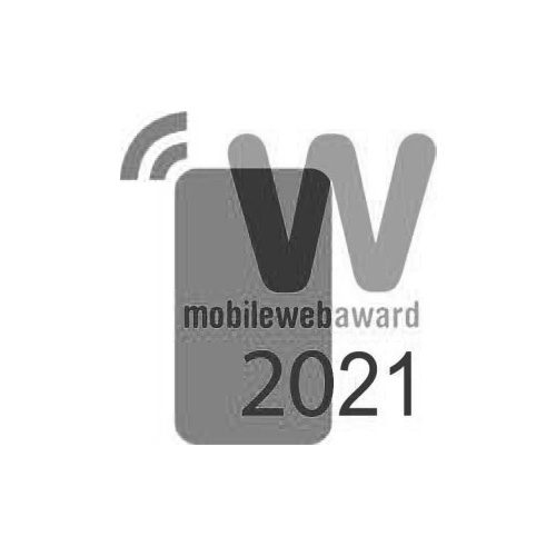 A logo for the mobile web award 2 0 2 1