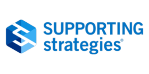 A Blue Text That Reads " Support Strategies ".